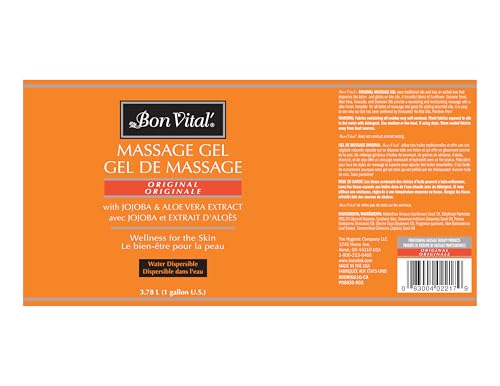 Bon Vital' Original Massage Gel skin-glide highlights a non-greasy, even feel on skin.