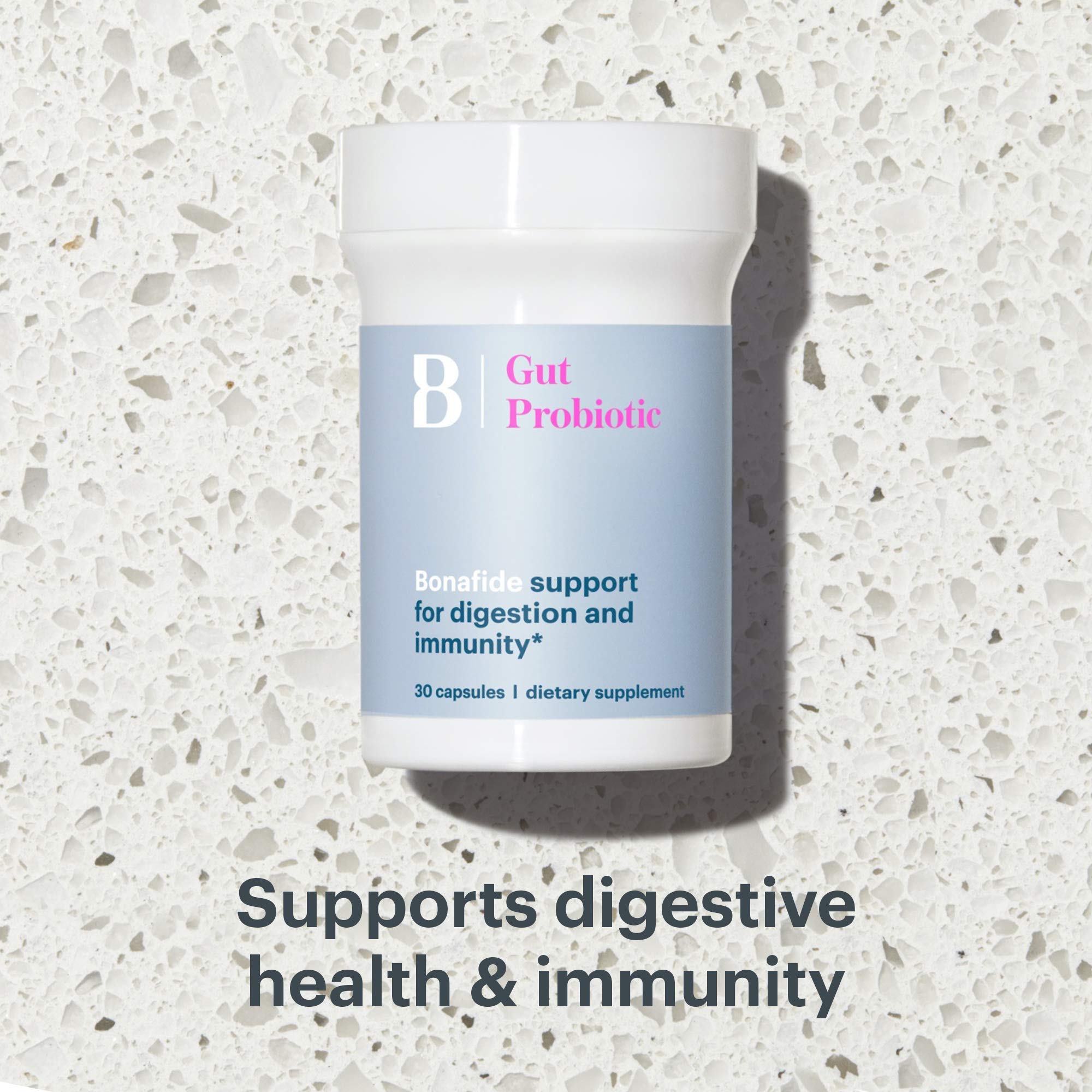 Bonafide Essentials 10B CFU per serving indicates potent daily probiotic.