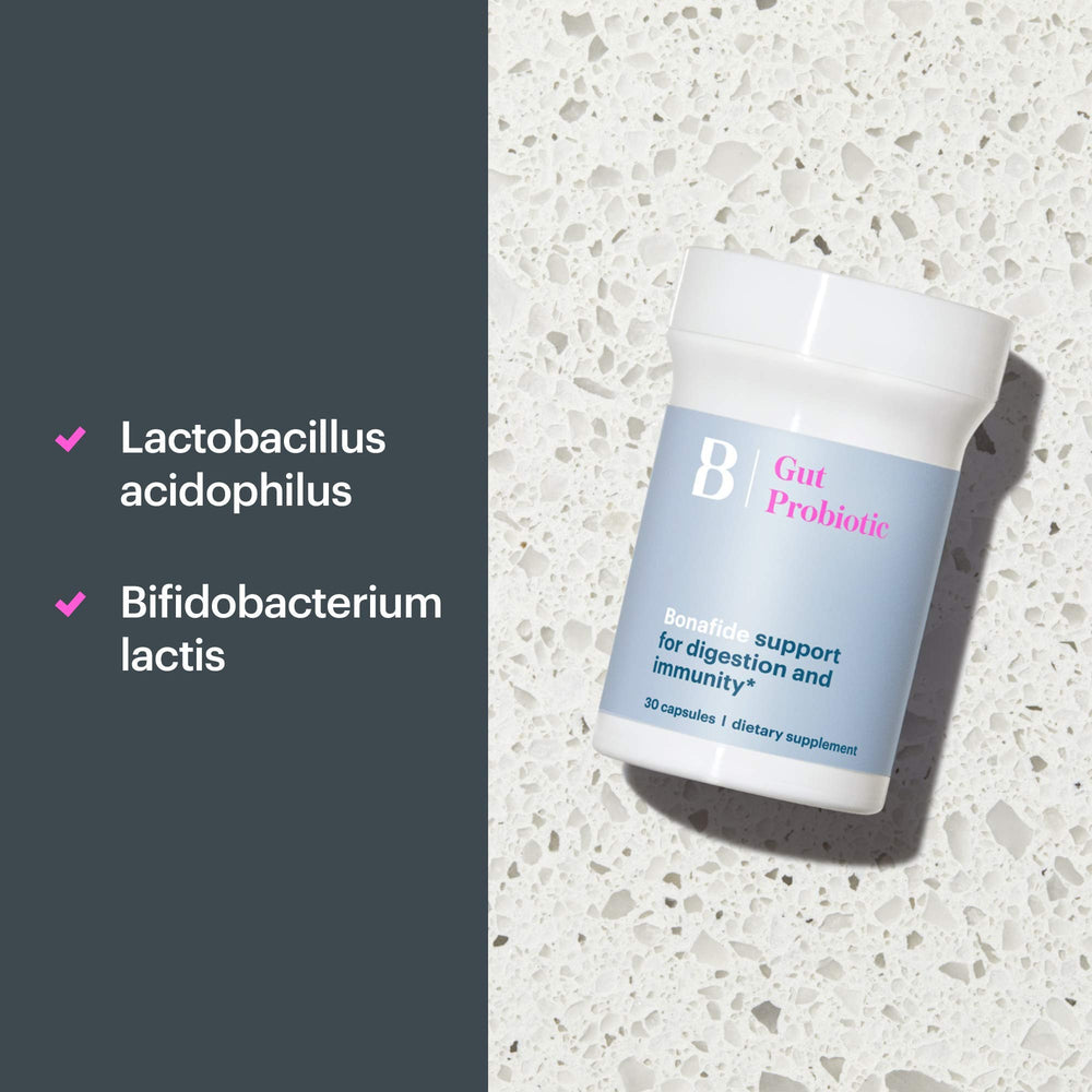 Bonafide Essentials Balance Blend capsule closeup for easy daily intake.