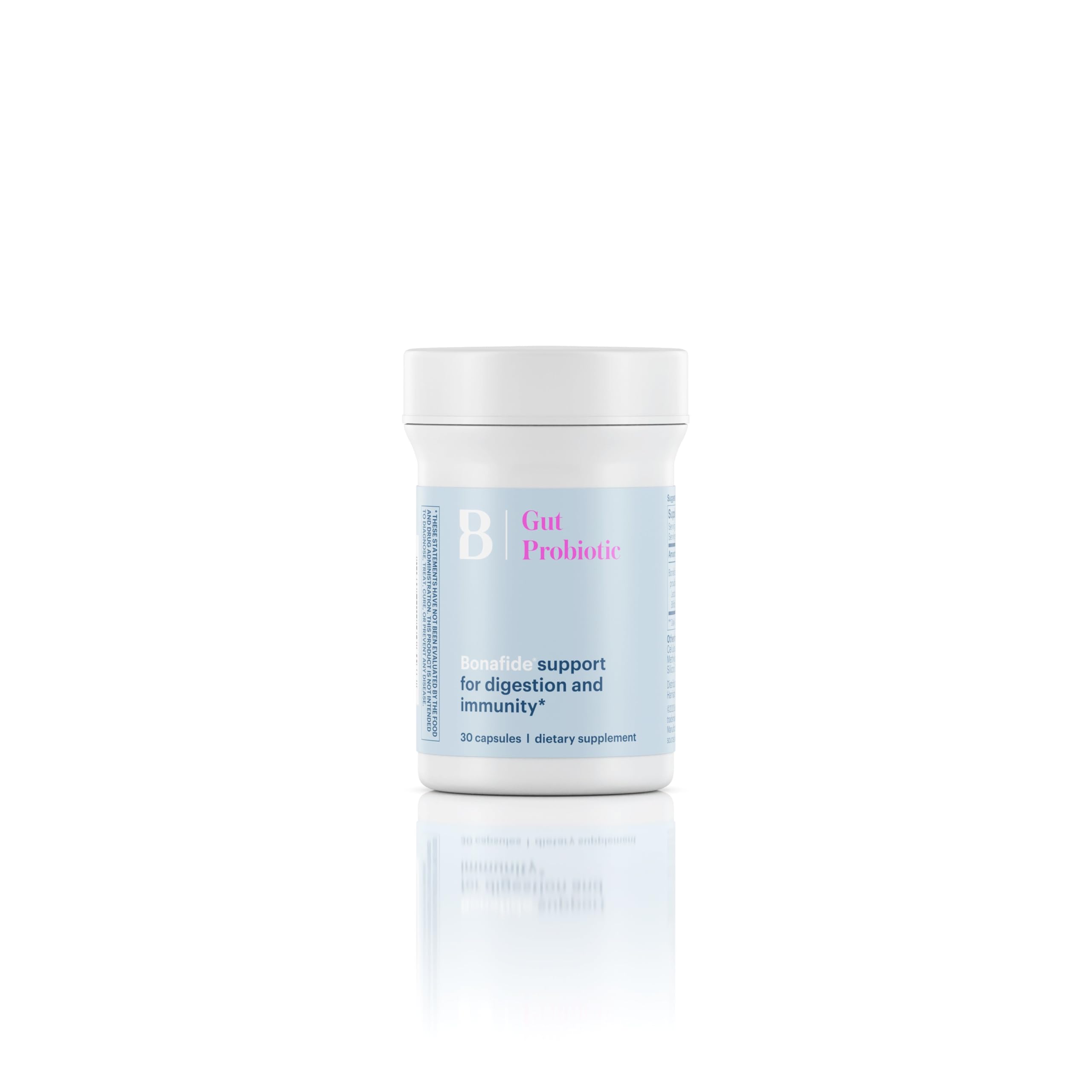 Bonafide Essentials Gut Probiotic bottle with 60 capsules for daily digestive support and immune health