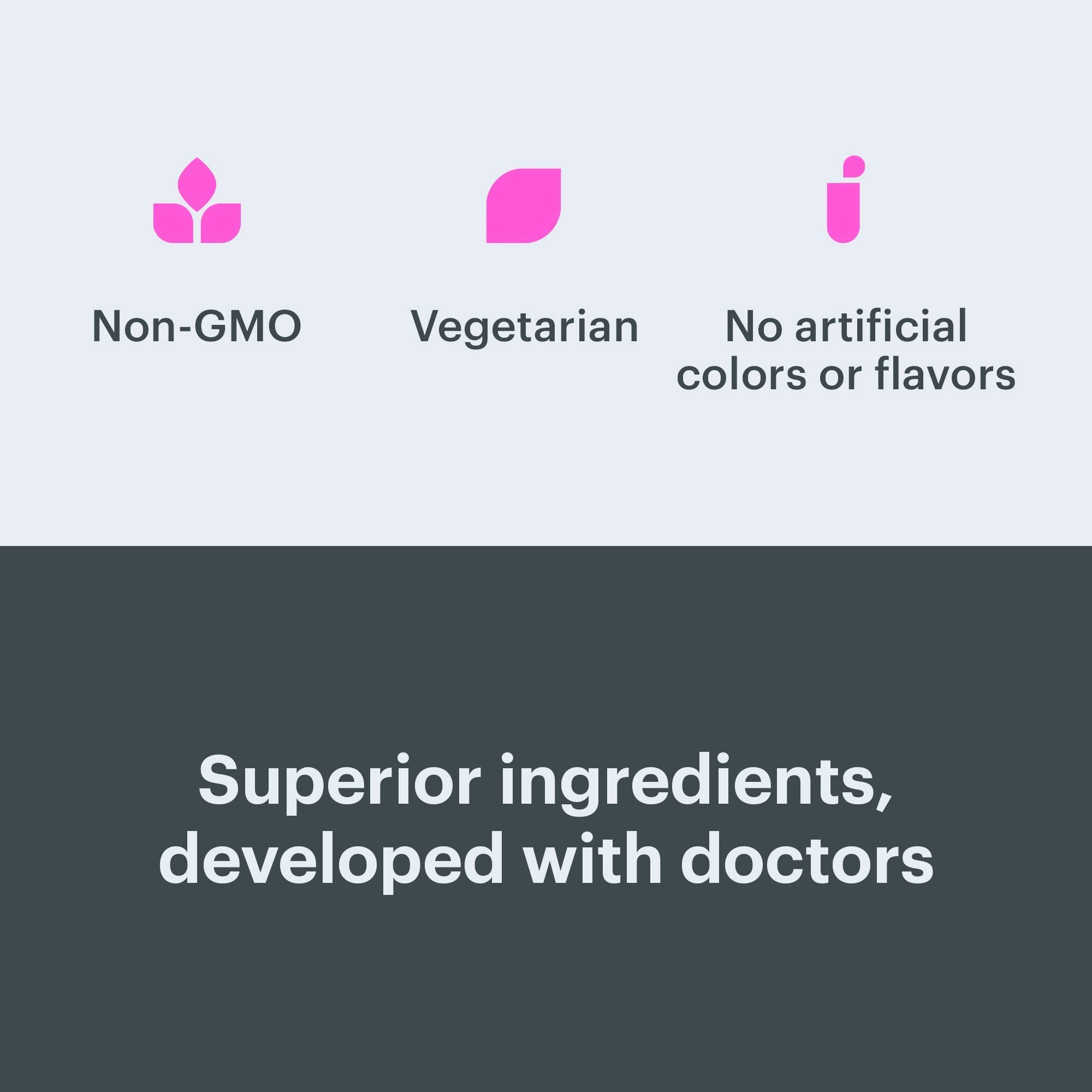 Bonafide Essentials Women's daily supplement packaging highlights key benefits.