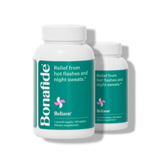Relizen by Bonafide bottle front with 120 tablets for daily menopause support