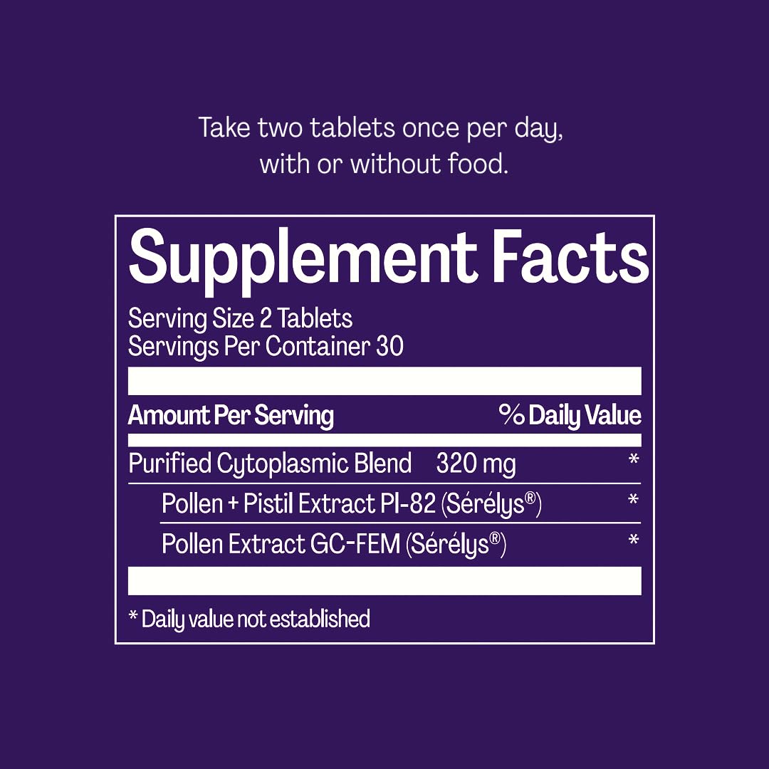 Close-up of Relizen label emphasizing hormone-free formula.