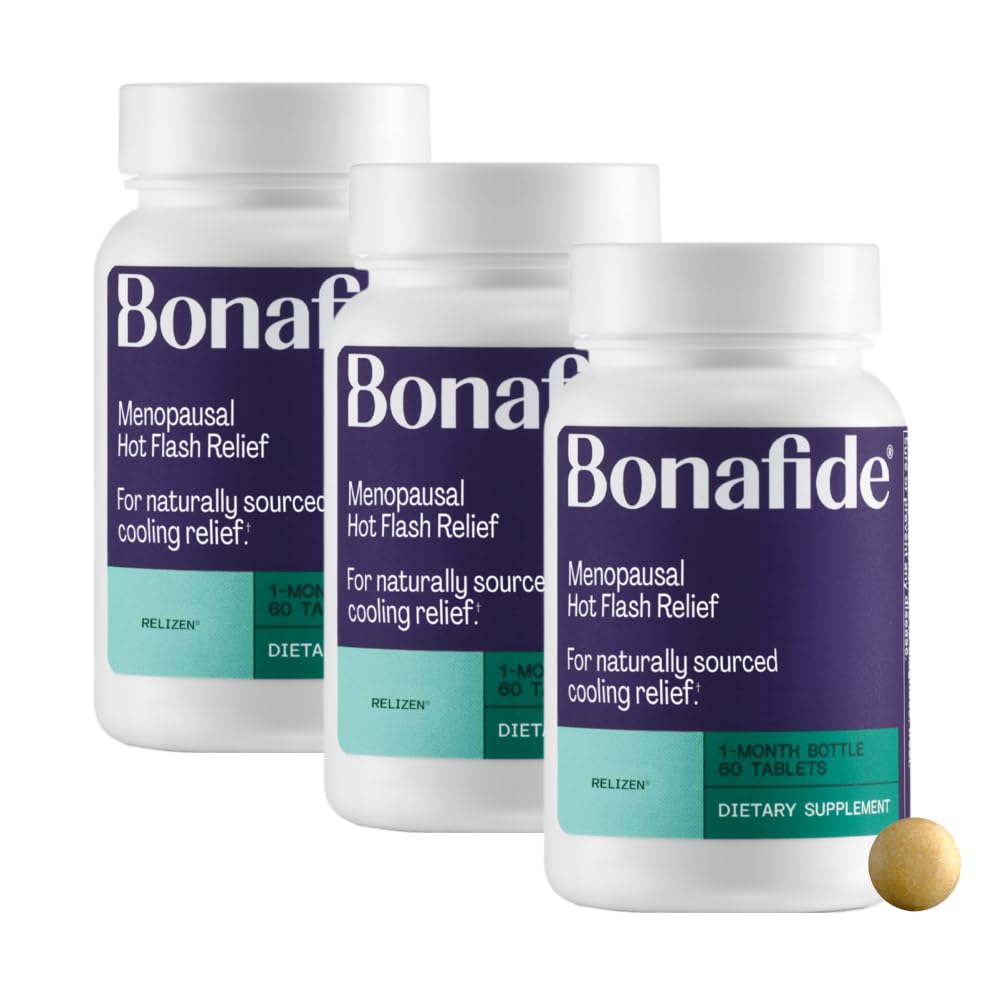 Bonafide Relizen packaging and tablets for hot flash support.