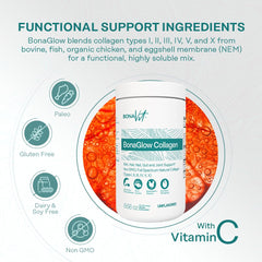 Bonavit unflavoured collagen powder blends without changing taste or texture.