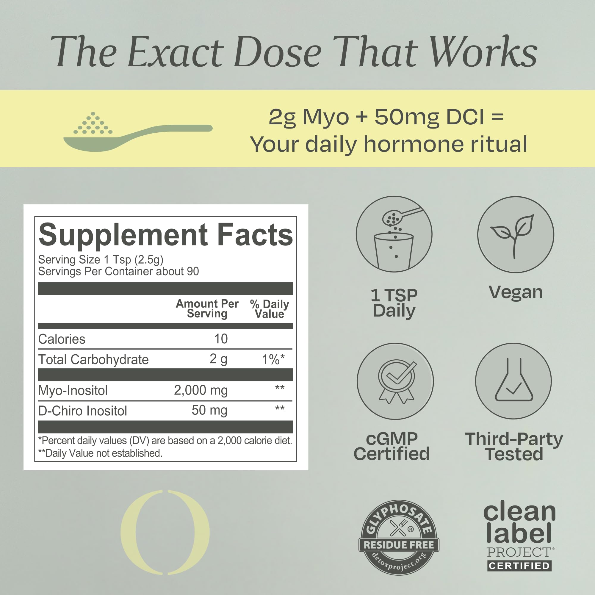 Bond inositol powder shows vegan, sugar-free formula for clean daily use.