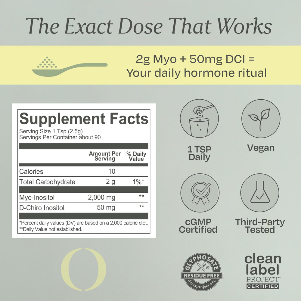 Bond inositol powder shows vegan, sugar-free formula for clean daily use.
