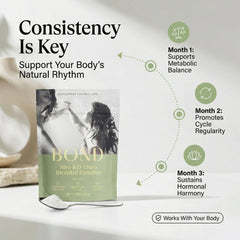 Serving scoop beside Bond bottle suggests easy mixing for daily routine.