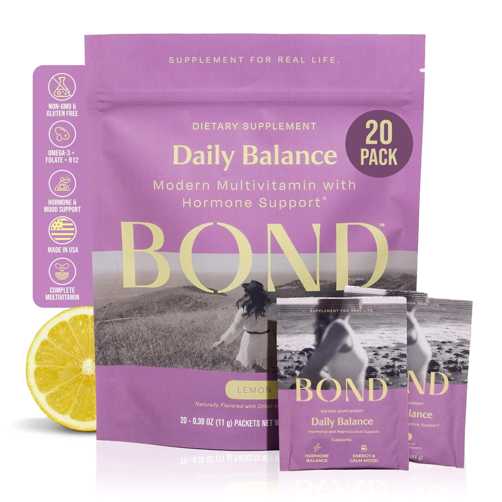 Bond Prenatal Vitamin Drink Mix bottle for convenient daily nourishment.