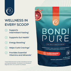 Bondi Pure Blood Orange powder scoop ready to mix.