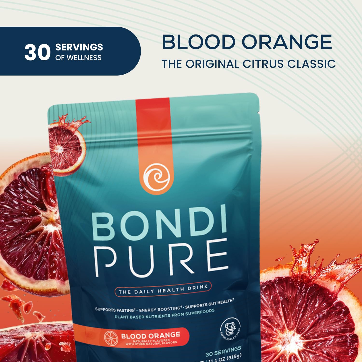 Bondi Pure coconut water and hemp protein support hydration.