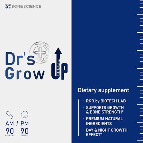 Bone Science Dr’s Grow Up PM bottle for nighttime recovery and calm routines.