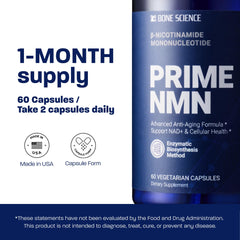 Bone Science US-made packaging reflects high-purity NMN product
