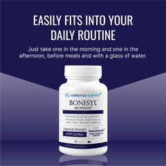 Bonesyl box and label focusing on OsteoAbsorb bone strength complex.