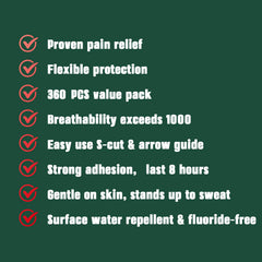 The knee patch offers flexible coverage for active joints.