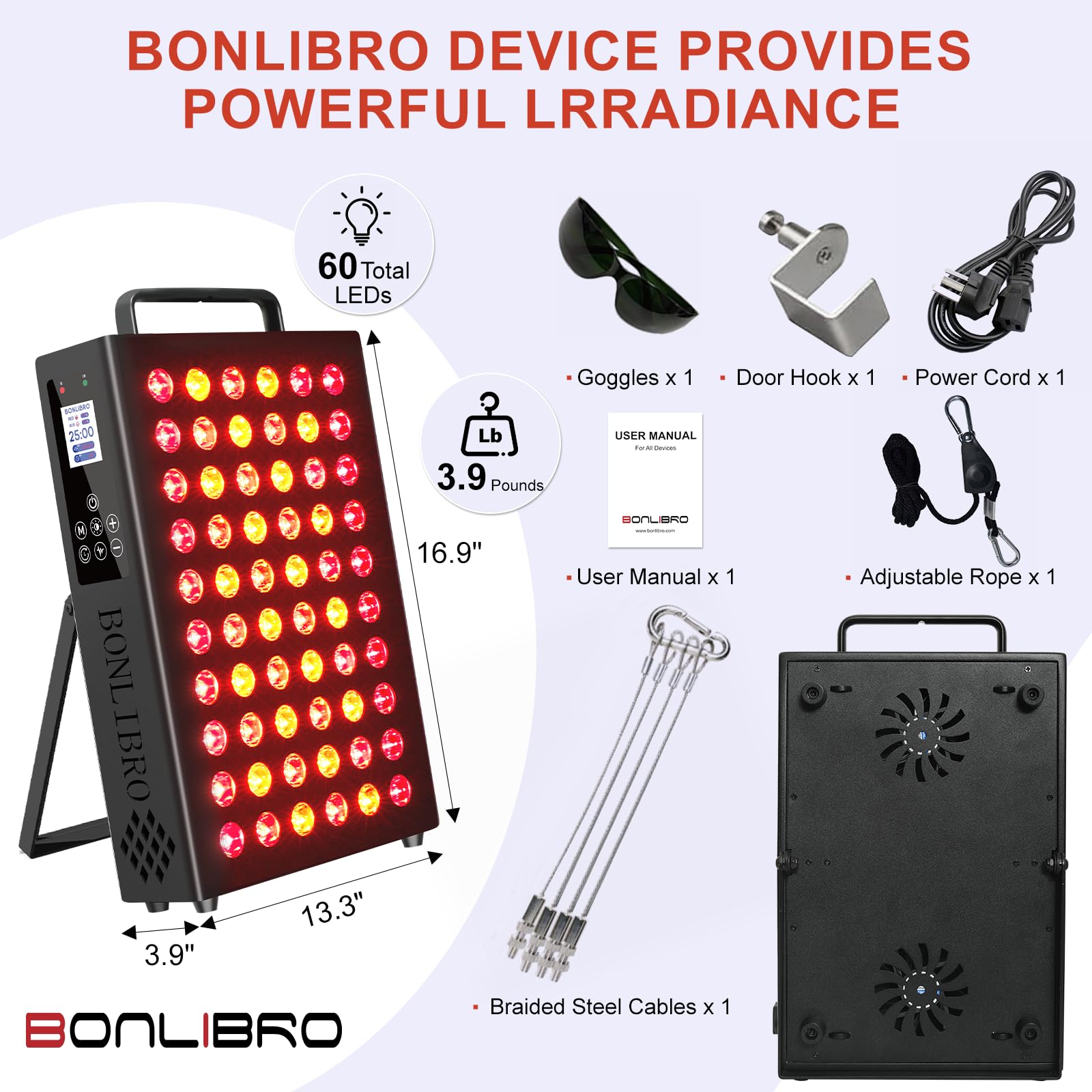 BONLIBRO BN-60 on a table highlighting versatile placement options.
