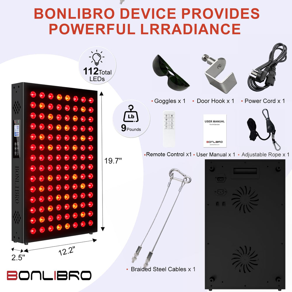 BONLIBRO panel features built-in cooling fan for comfortable, quiet sessions.