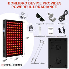 BONLIBRO panel features built-in cooling fan for comfortable, quiet sessions.
