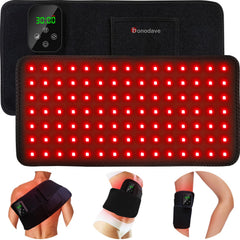 Bonodave cordless red light therapy pad 16x8 for portable home use.