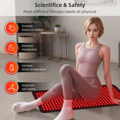 bonodave red light therapy mat features 3-in-1 LED beads detail