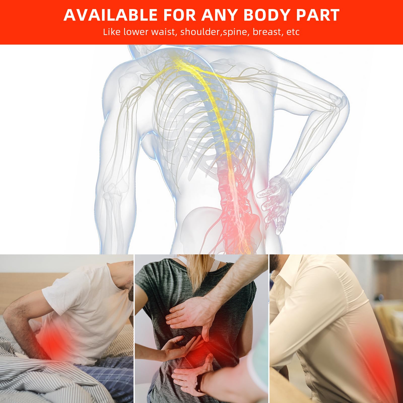 bonodave red light therapy pad for waist easing tension and warmth