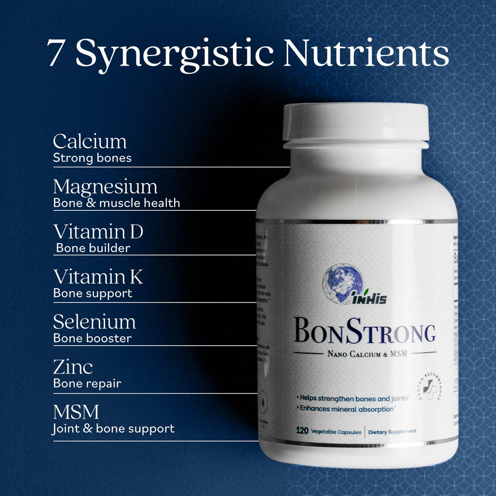 BonStrong easy-swallow capsules pictured for comfortable daily intake.