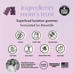 Boobie Bears moringa ingredient close-up highlights natural lactation support.