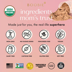 Boobie Body coffee caramel flavor swirls in a shake visual