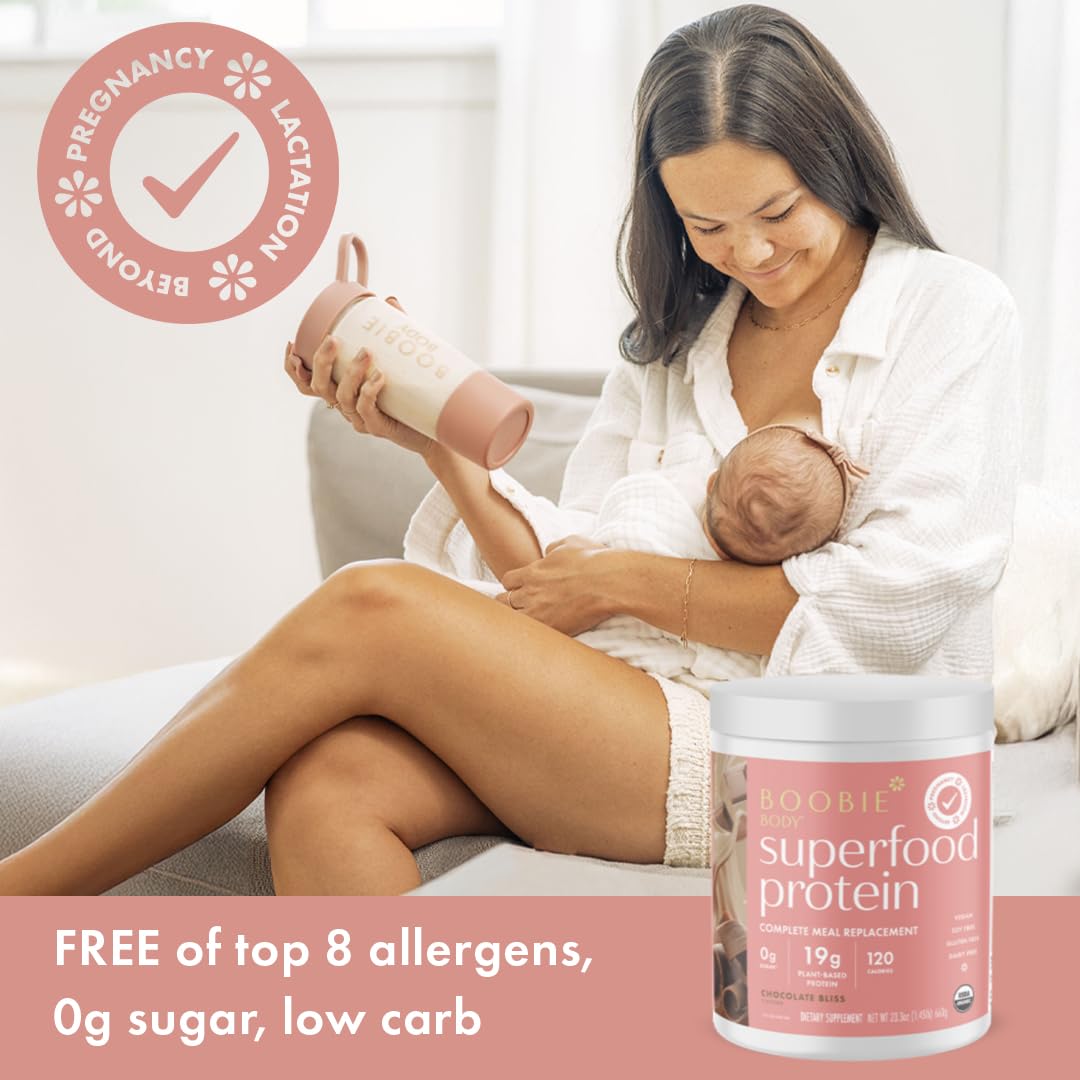 Boobie Body Organic ingredients label, nine organic superfoods for daily nourishment