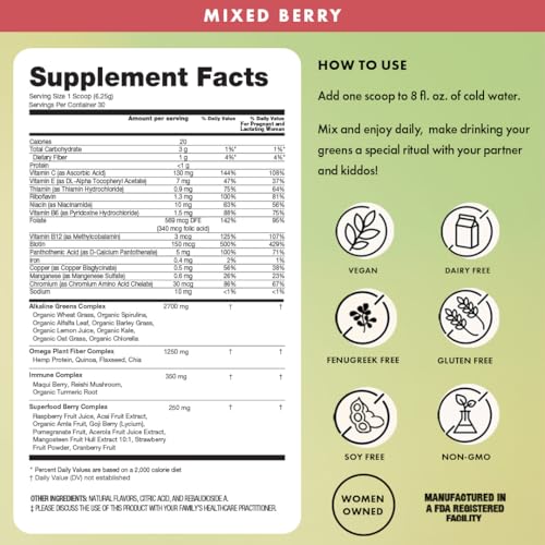Boobie Brands travel pack ready greens for on the go nutrition.