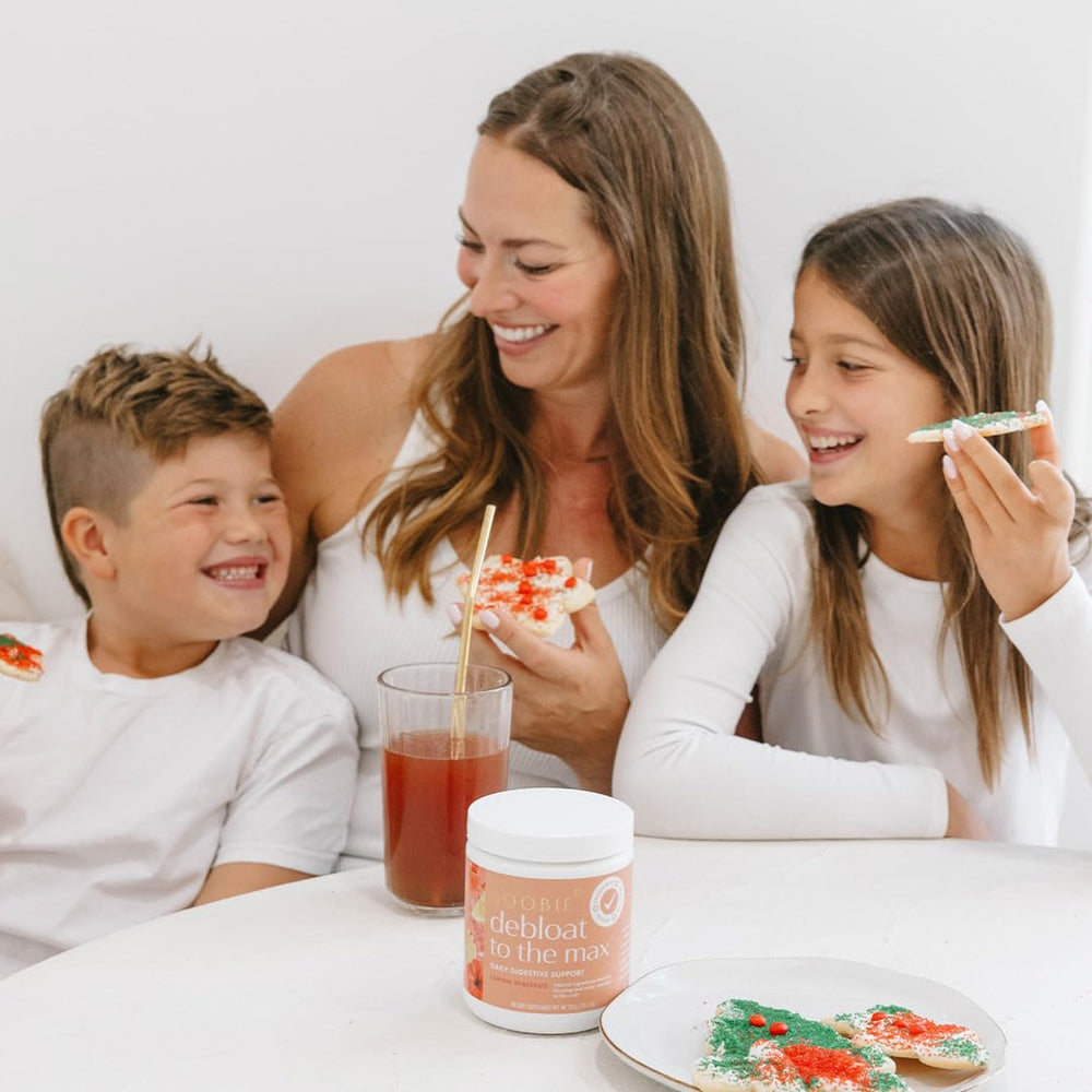 Boobie Debloat to the Max gluten-free and sugar-free packaging highlight
