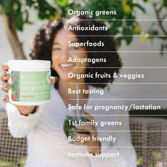 Family drinking Boobie greens together for daily energy.
