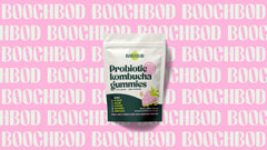 BoochBod gluten-free preservative-free badge highlights pure composition.