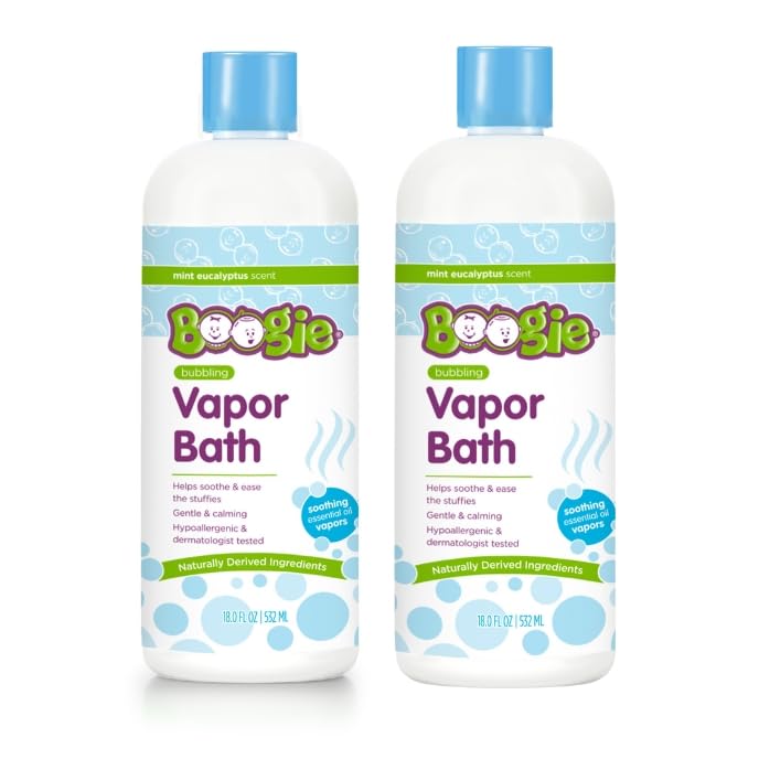 Boogie Kids Botanical Bubble Bath bottle with mint eucalyptus aroma for gentle bathtime