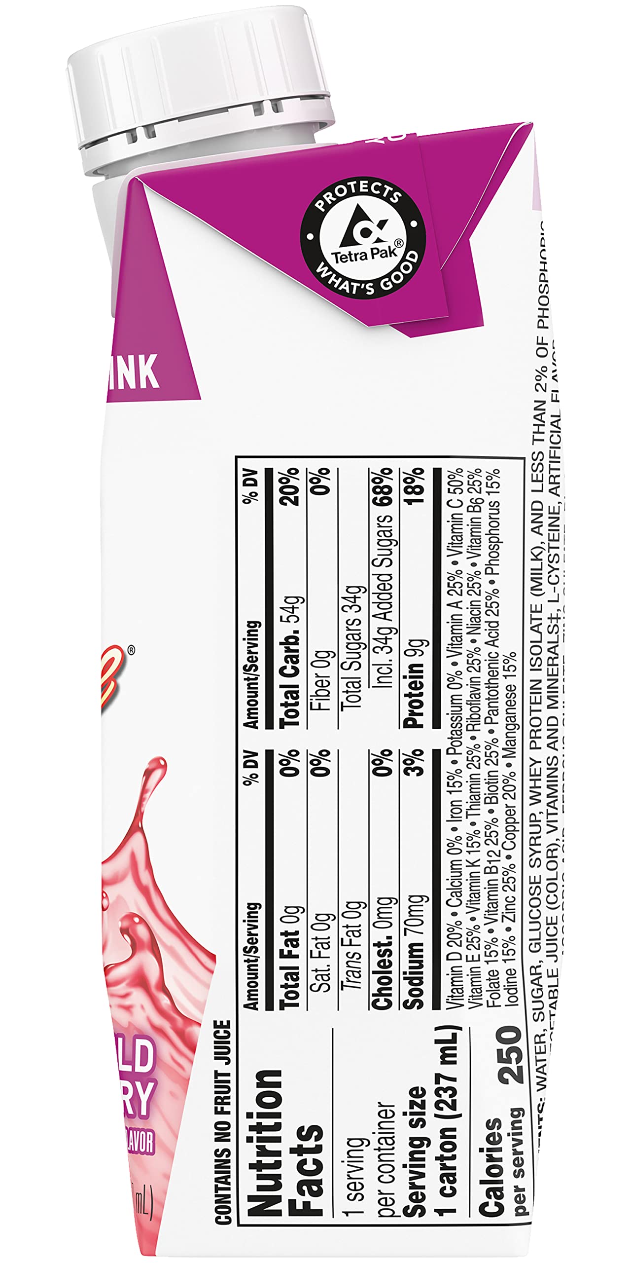 BOOST Breeze Wildberry glass pour shows a clear, fruity drink ready for post-workout refreshment.