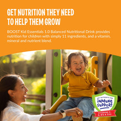 BOOST Kid Essentials Vanilla Vortex carton packaging designed for families.