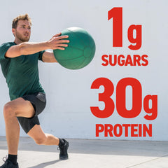 BOOST Max Protein Shake nutrition panel shows calories and sugar per serving