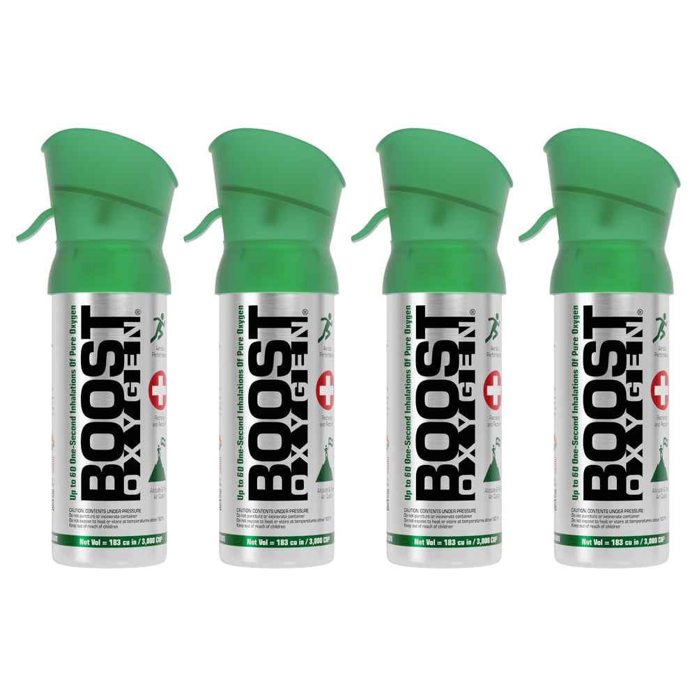 Boost Oxygen pocket-size natural 3L canister ready for on-the-go breathing support.