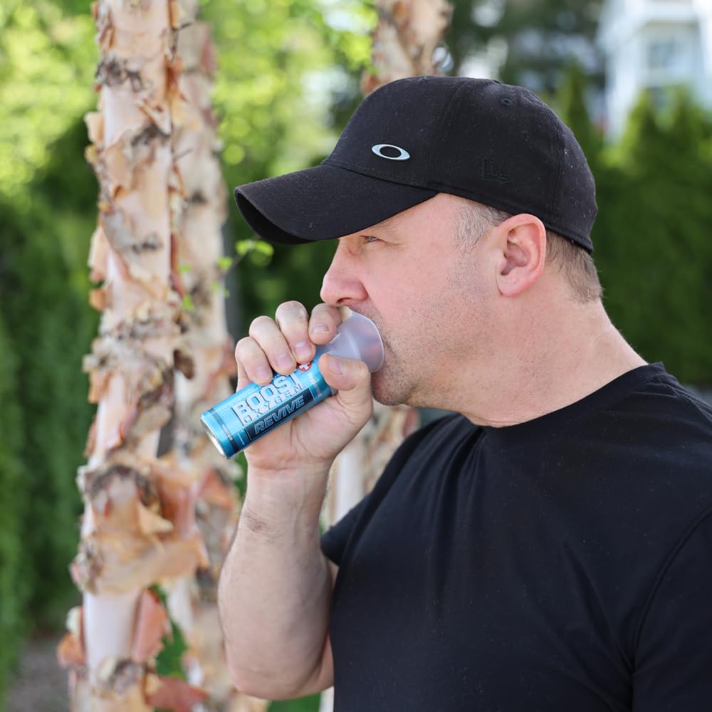 Peppermint aroma release from Boost Oxygen Revive boosts mental alertness.