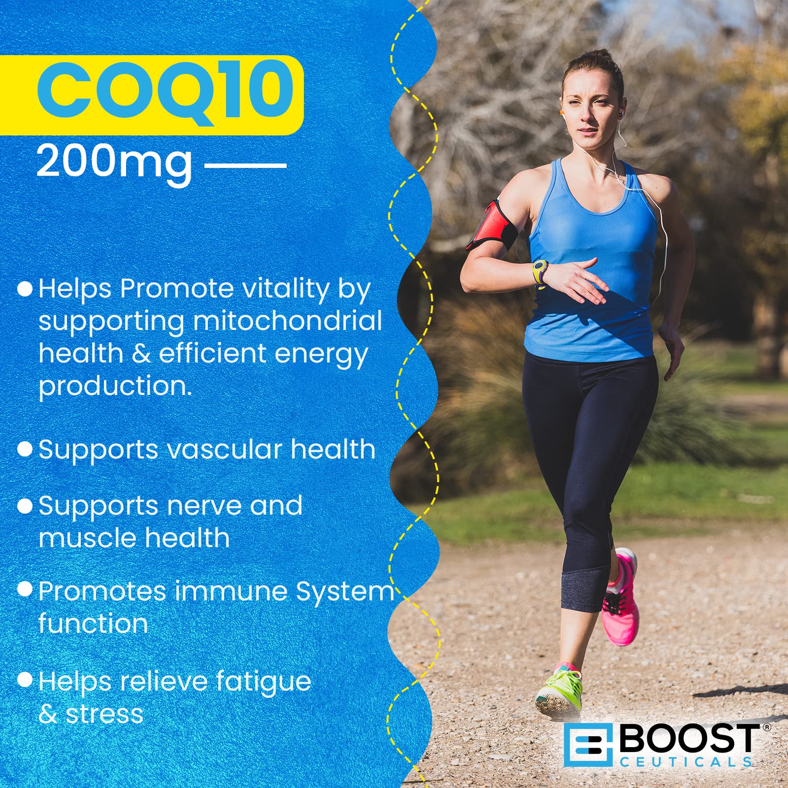 BoostCeuticals CoQ10 daily-use bottle ready for routine