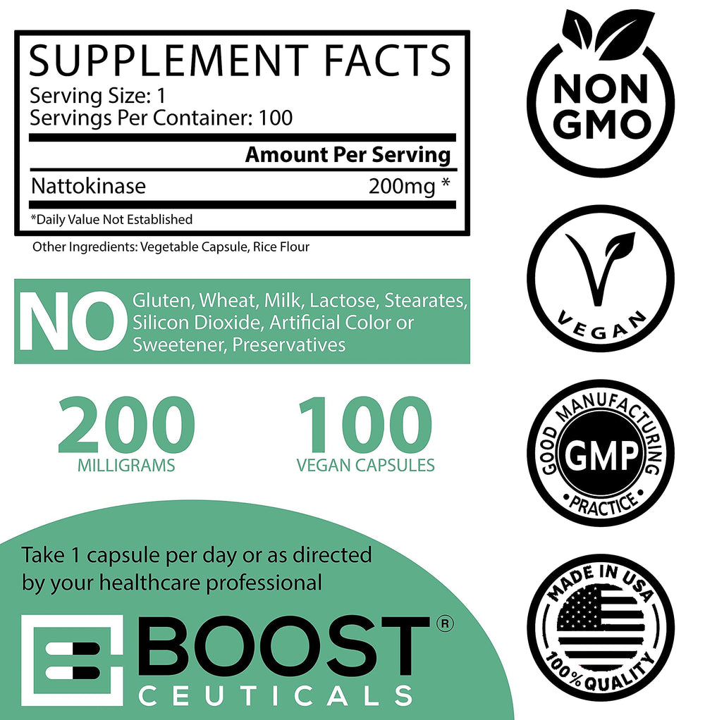 BoostCeuticals nattokinase GMP facility origin – quality and safety emphasis