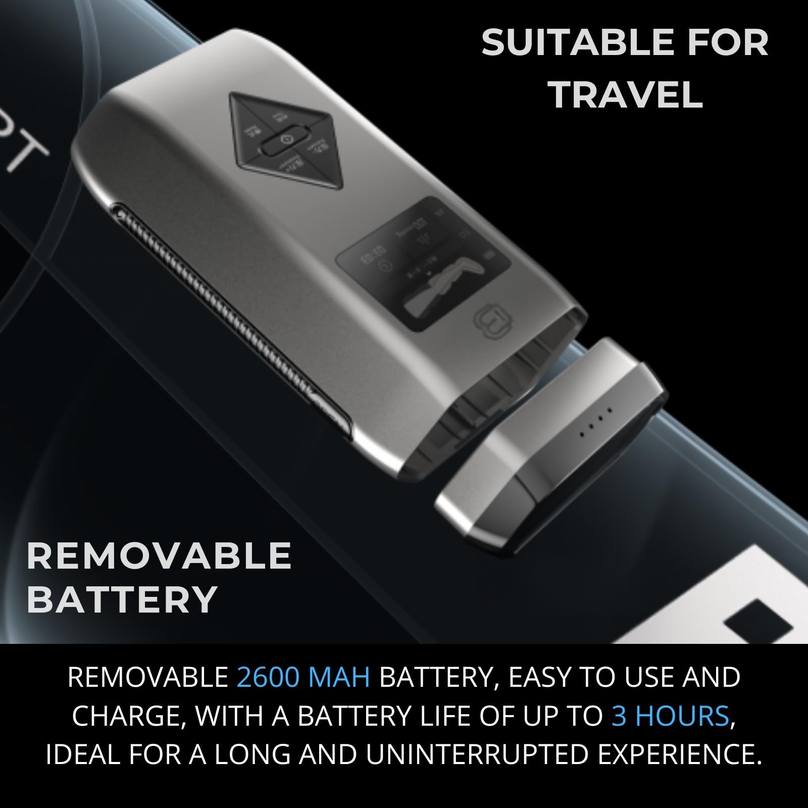Bootech BT-SMART battery pack supports up to three hours of use.