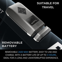 Bootech BT-SMART battery pack supports up to three hours of use.