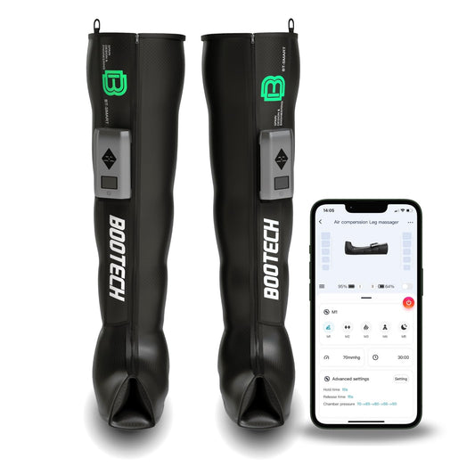 Bootech BT-SMART leg compression boots front view for circulation support.