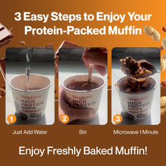 Chocolate peanut butter muffin cup with 7g net carbs for mindful snacking