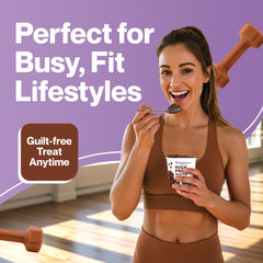 Bootylicious muffins in box on shelf emphasize convenient 12-pack option.