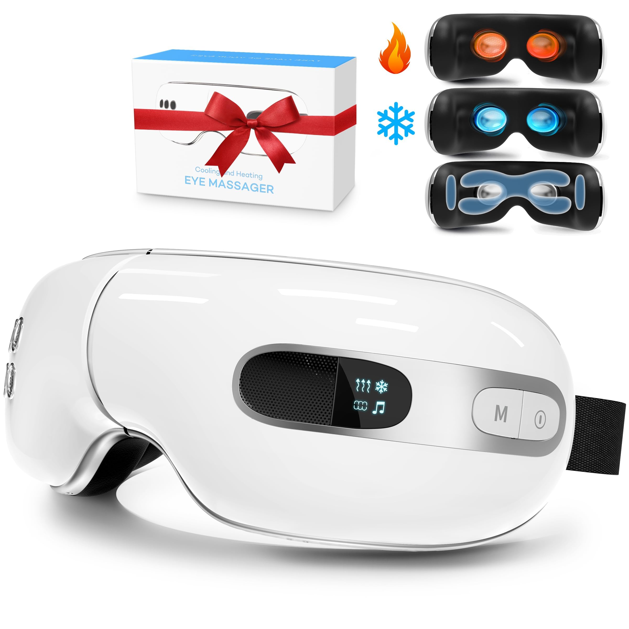 BOQUBOO Eye Massager in cooling mode offering refreshed eyes after screen use