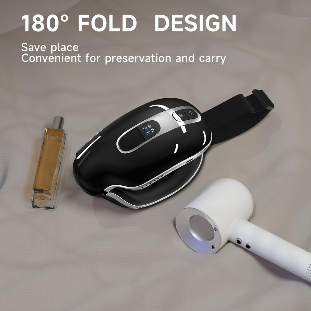BOQUBOO Eye Massager folds flat for travel portability.