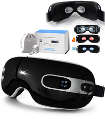 BOQUBOO Eye Massager with heat compress soothes tired eyes.