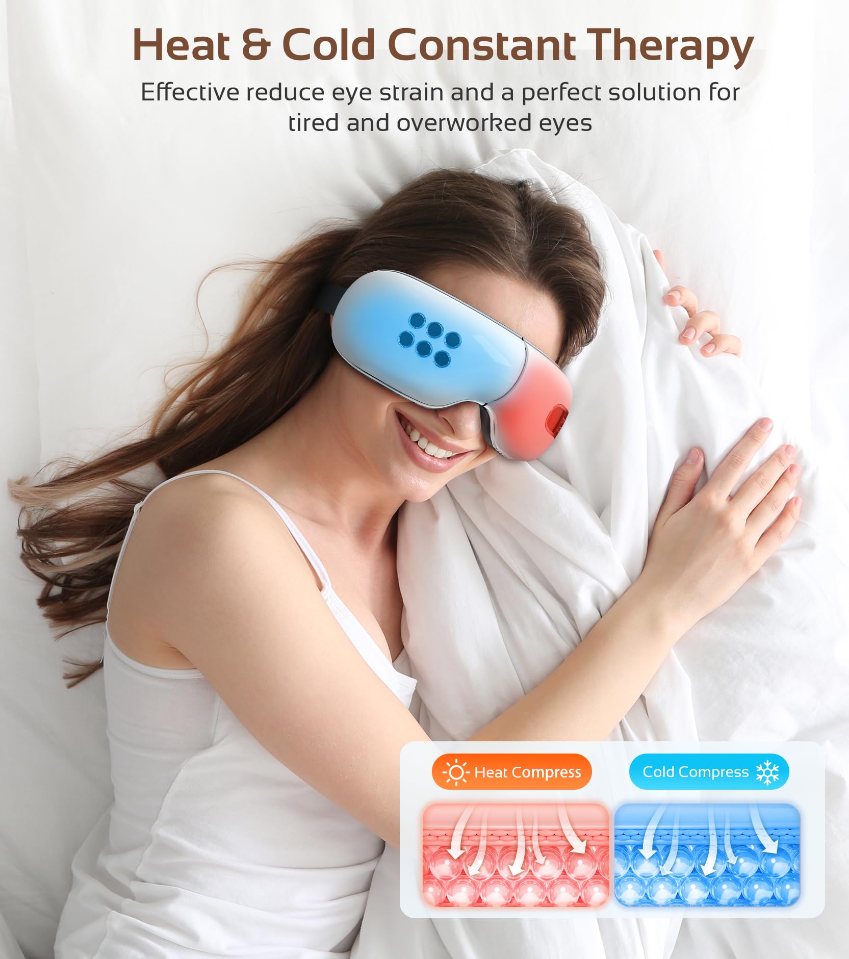 BOQUBOO Eye Massager with heat function for comfortable warmth